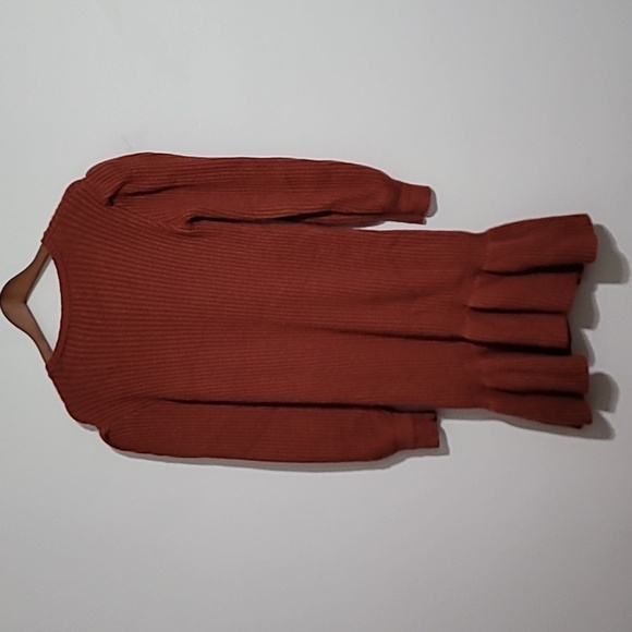 Love, Whit size large rust sweater dress - Picture 2 of 6